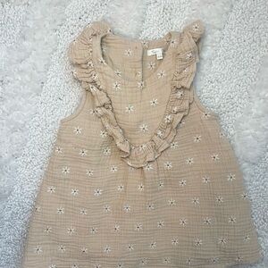 Rylee + Cru Star Embroidered Cream Dress